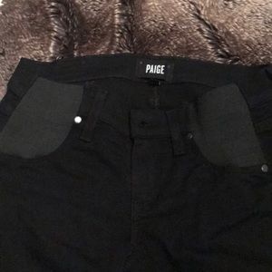 Size 24 black Paige maternity jeans